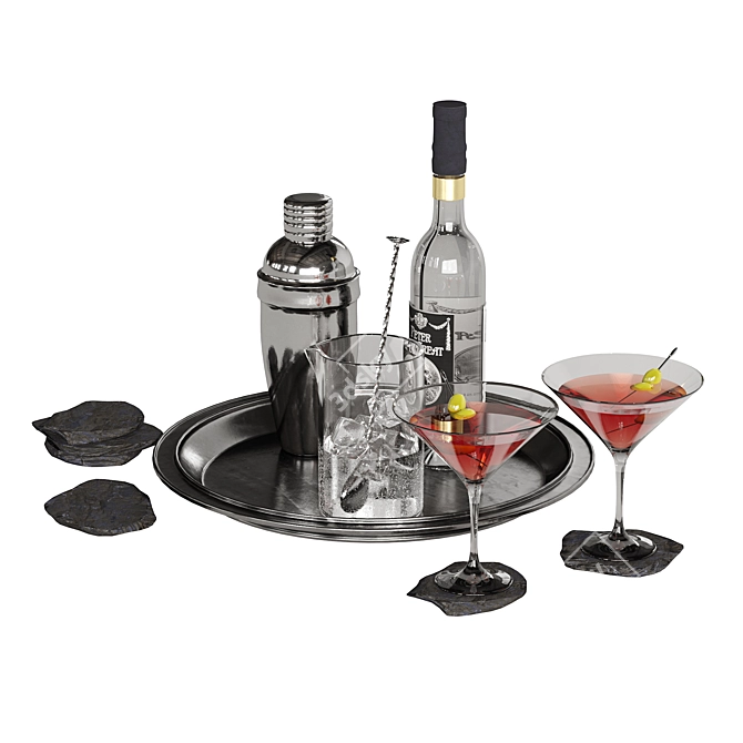 Ultimate Cocktail Set: 3-in-1 Mixology Kit 3D model image 4