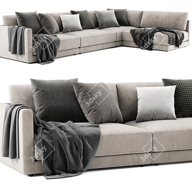 Elegant Blanche Katarina Sofa | Luxurious Design 3D model image 3