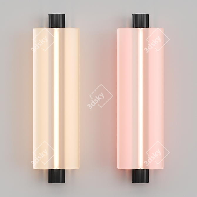 Sleek Metropol Wall Light 3D model image 1