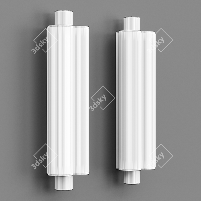 Sleek Metropol Wall Light 3D model image 3