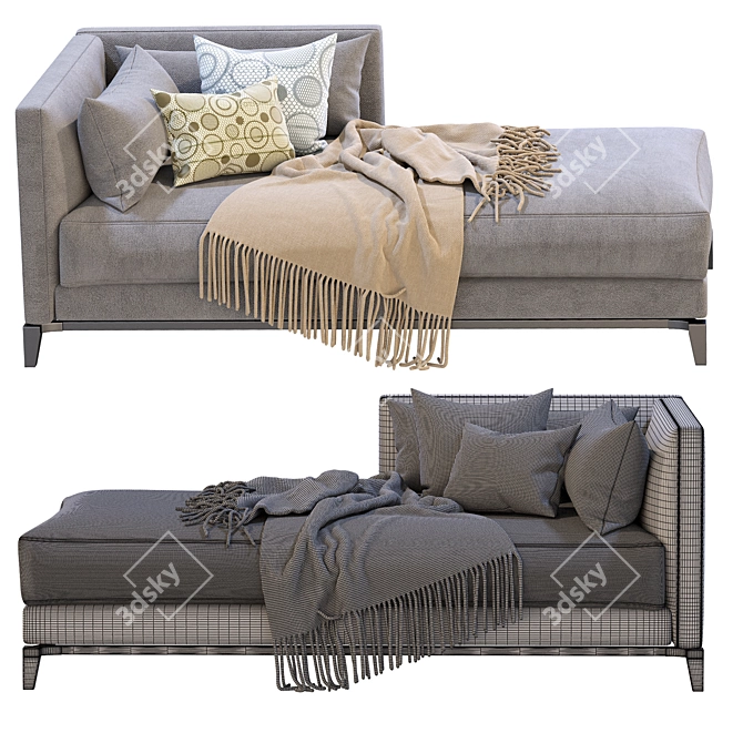 Elegant Minotti Andersen Open End Sofa 3D model image 5