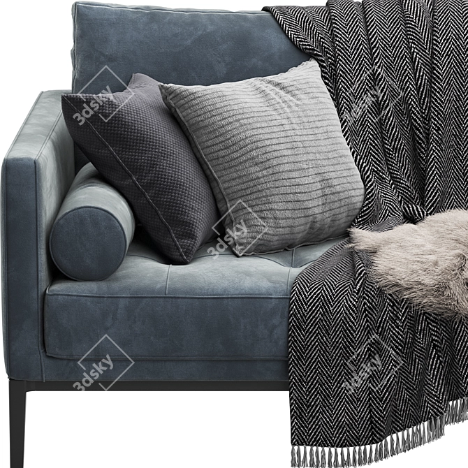 Maxalto Simpliciter Sofa: Elegant Design, Superior Comfort 3D model image 5