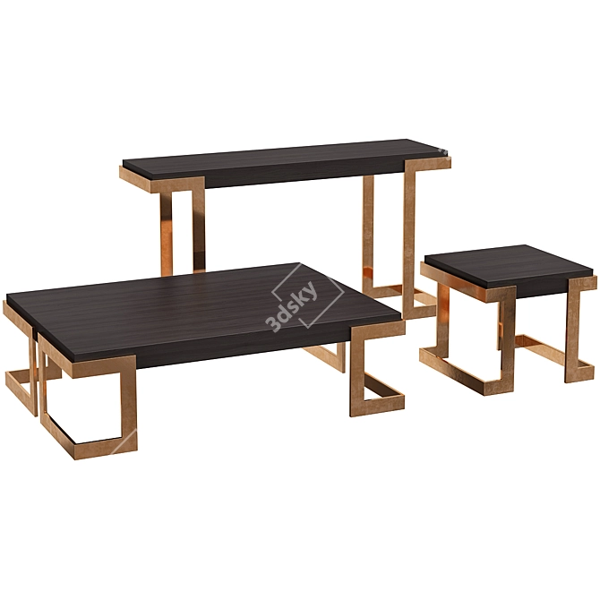 Modern Angulus Side Table Set 3D model image 2