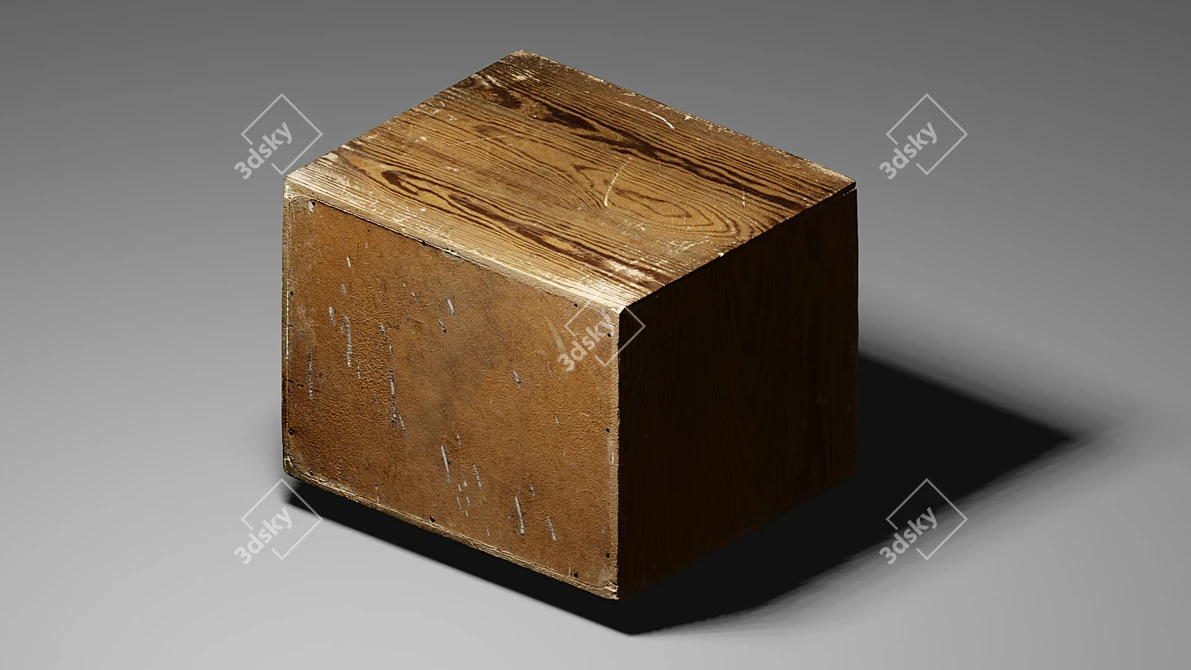 Quixel Bridge-inspired Bedside Table 3D model image 2