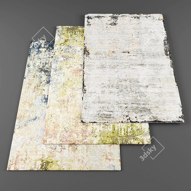 Luxury High-Resolution Rugs Bundle 3D model image 1