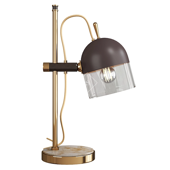 Sleek Modern Dave Table Lamp 3D model image 1