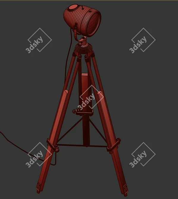 Title: Retro Moto Floor Lamp 3D model image 4