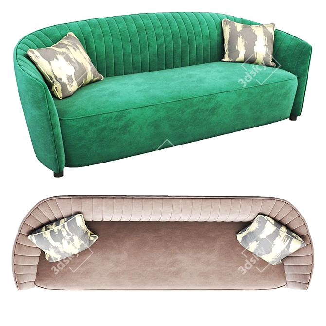  Modern Alice 3-Seater Sofa 3D model image 3