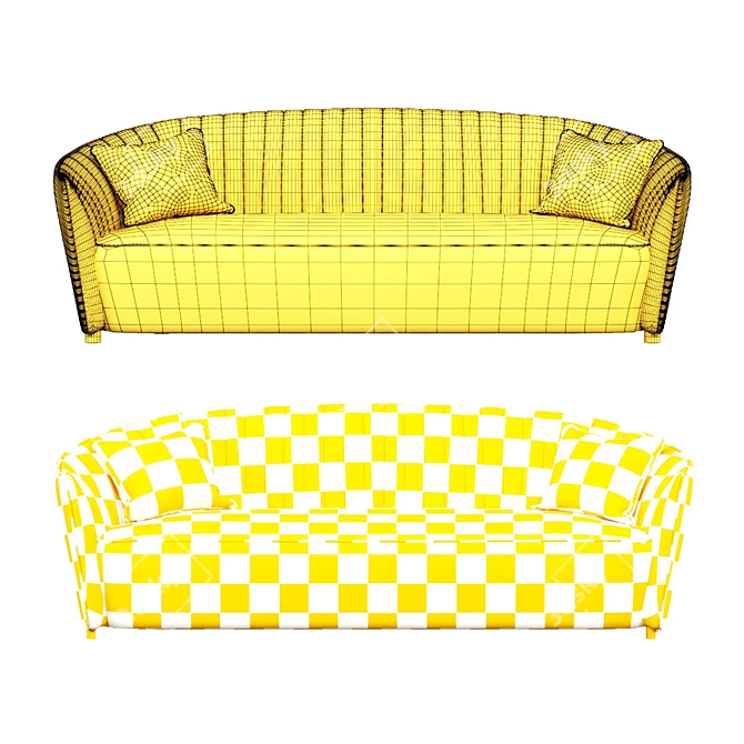  Modern Alice 3-Seater Sofa 3D model image 4