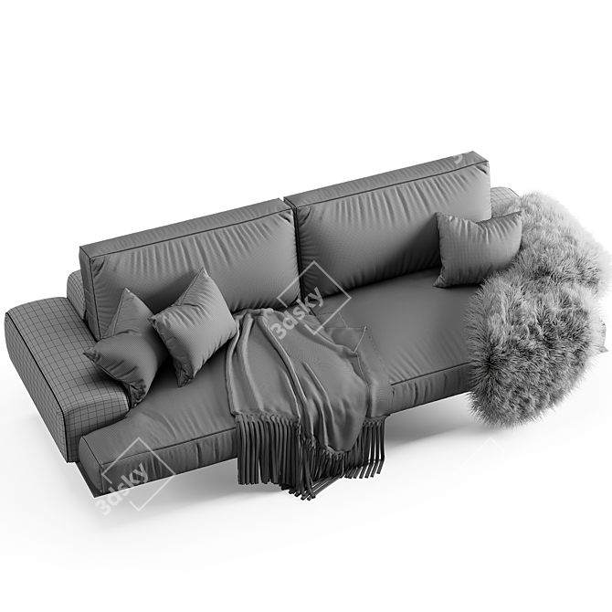 Desire green bliss sofa 3D model image 6
