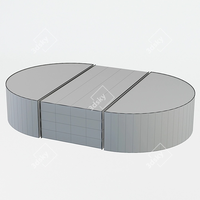 Modern Round Coffee Table 3D model image 7
