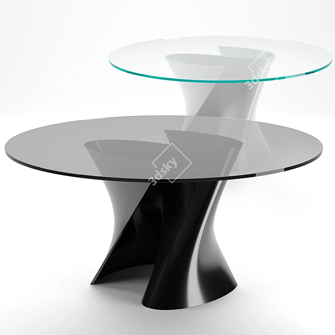 S Table Lust MDF Italia: S-Shaped Stand 3D model image 2