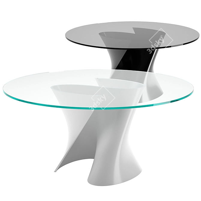 S Table Lust MDF Italia: S-Shaped Stand 3D model image 5