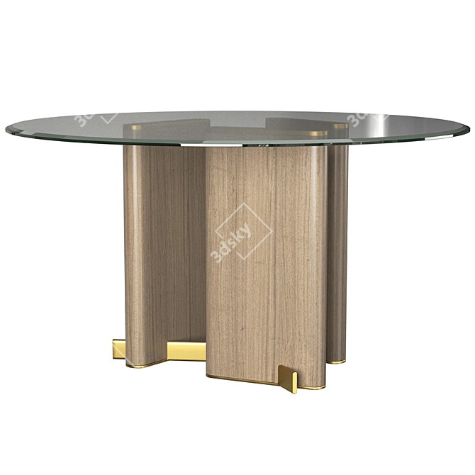 Paris Paname: Luxury Stainless Steel Dining Set 3D model image 3