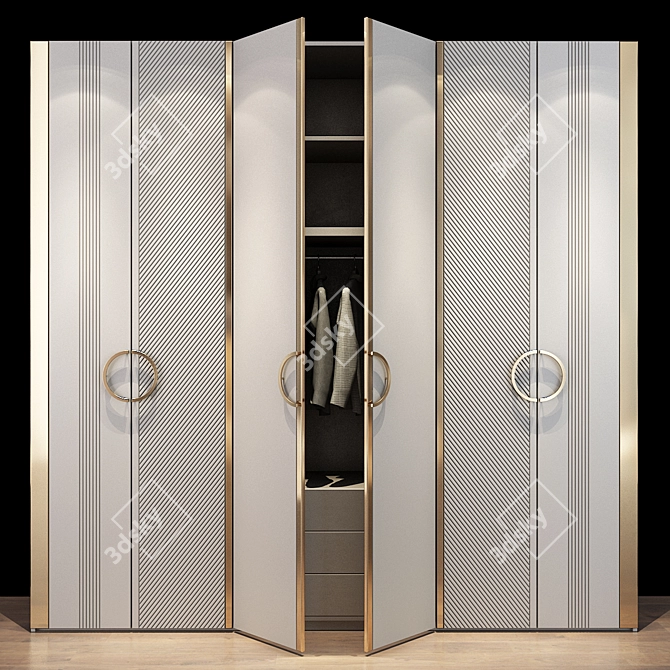 Modern White Cabinet: Storage Solution 3D model image 1