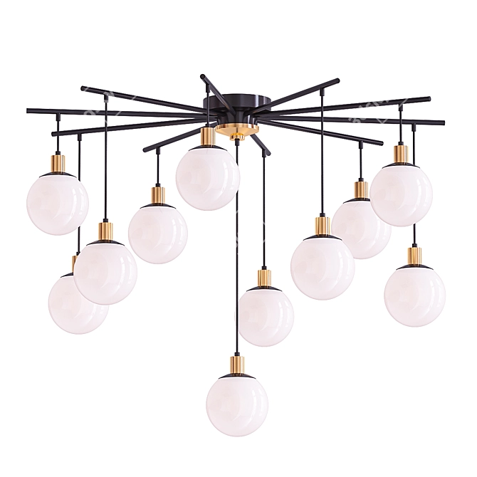 Modern Nordic Chandelier: Neo 2014 3D model image 1