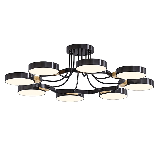 Elegant Scandinavian Ceiling Light 3D model image 1