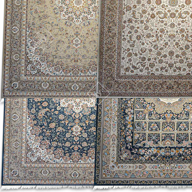 Persian Carpet Collection: Exquisite 4k Textures 3D model image 3