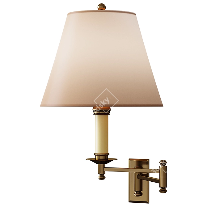 Elegant Gramercy English Style Wall Lamp 3D model image 1