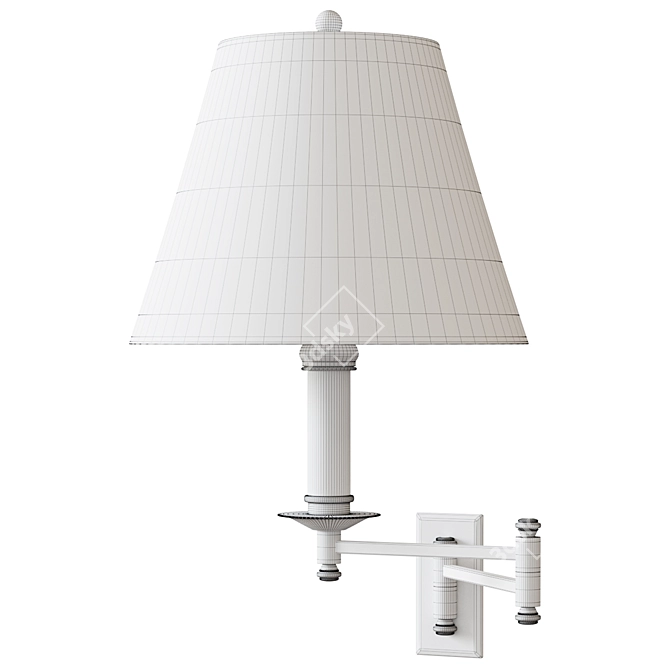 Elegant Gramercy English Style Wall Lamp 3D model image 2