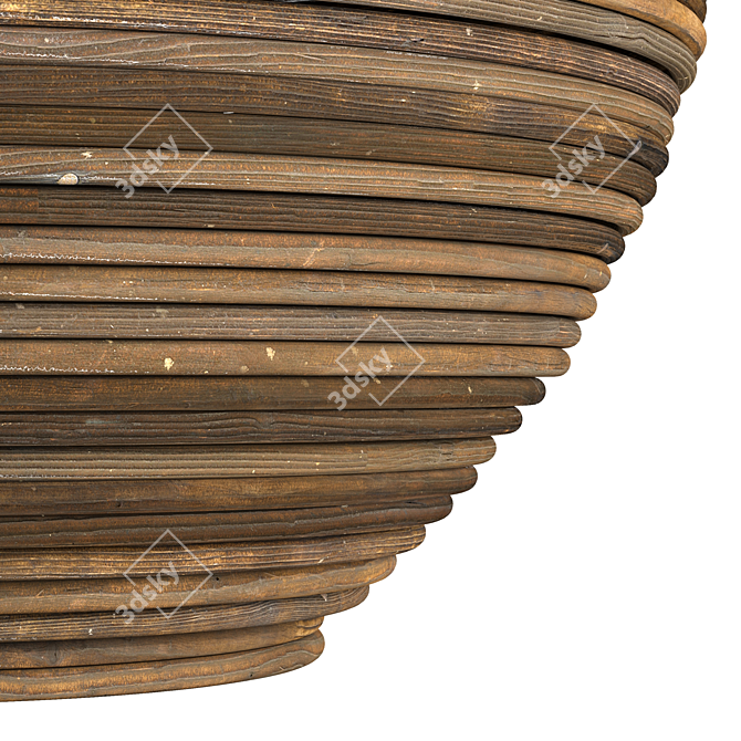 Frisco Rattan End Table: Modern Organic Design 3D model image 3