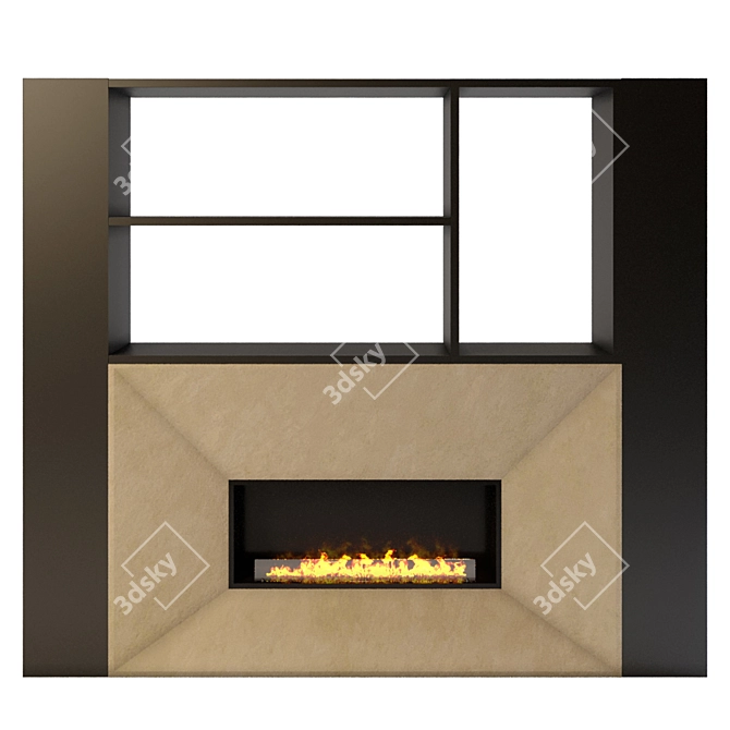 Modern Fireplace with Corona Render 3D model image 1