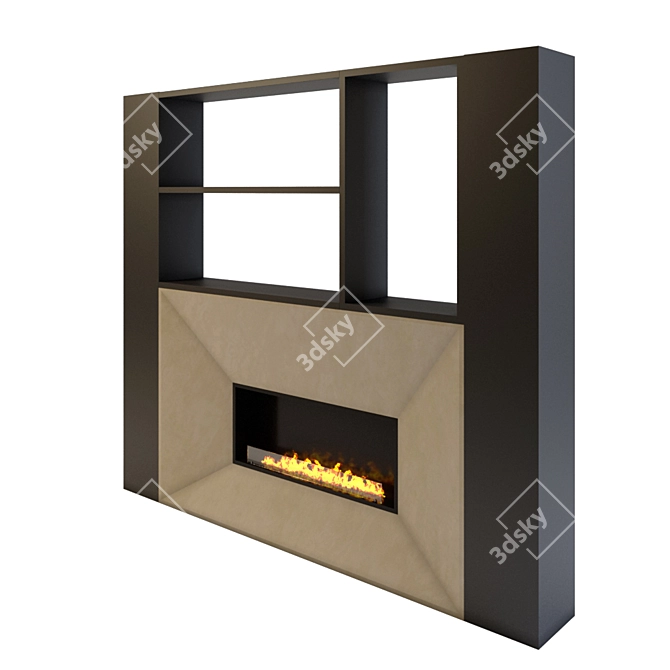 Modern Fireplace with Corona Render 3D model image 3