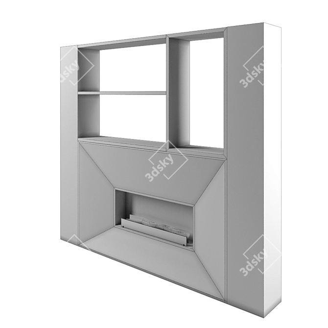 Modern Fireplace with Corona Render 3D model image 4
