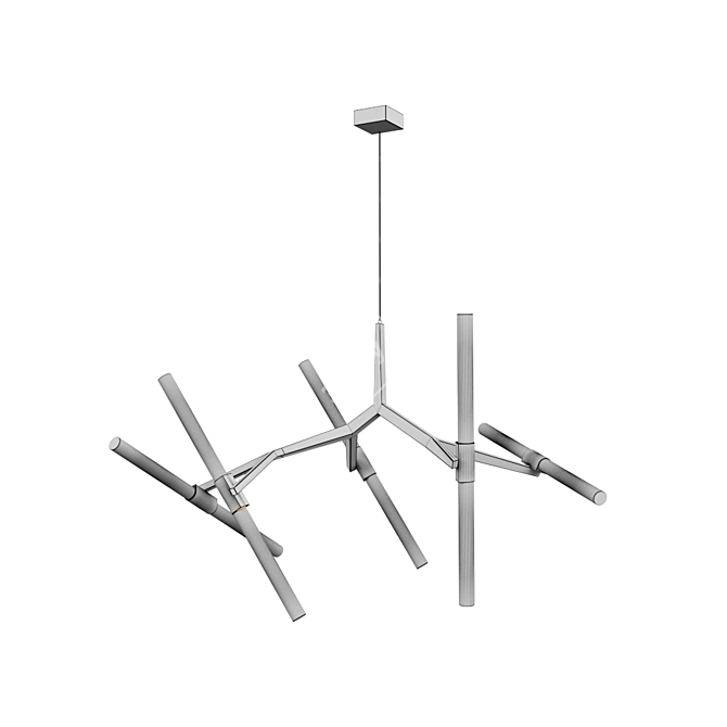 Minimalist Loft Ceiling Chandelier 3D model image 2