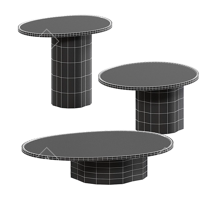 Geometric Marble Table by Scholten & Baijings 3D model image 3