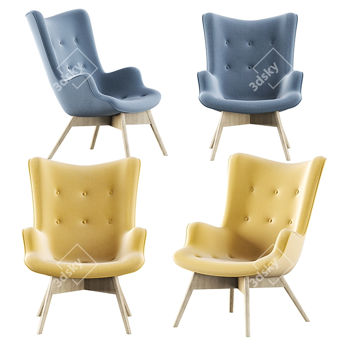 Heavenly Eco Wing Armchair 3D model image 2