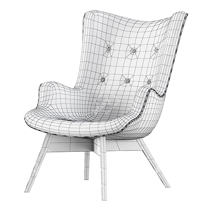 Heavenly Eco Wing Armchair 3D model image 7