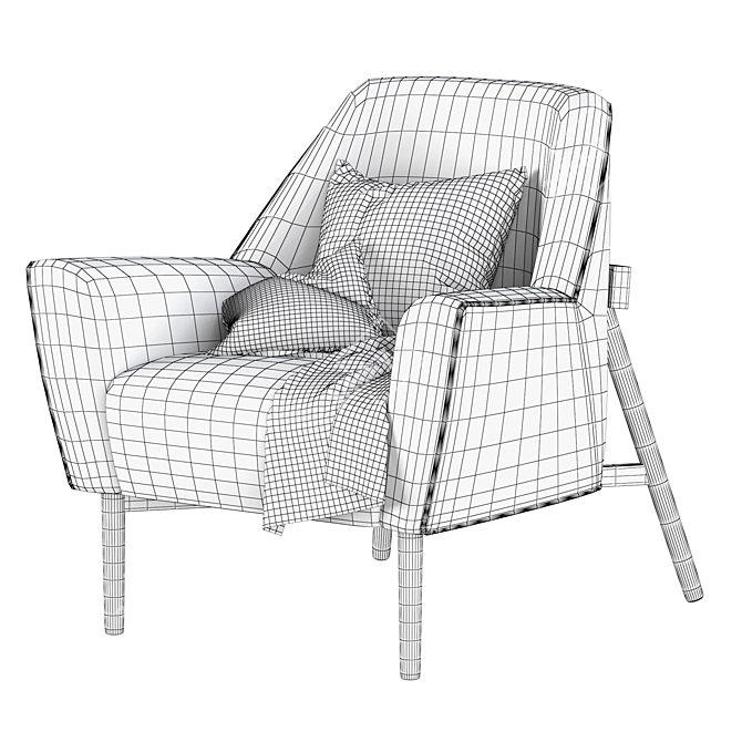 Modern EVE Armchair: Stylish, Versatile, Comfortable 3D model image 7