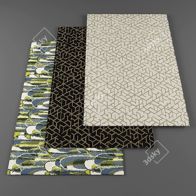 Modern Rugs Collection 3D model image 1