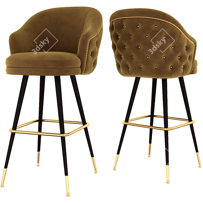 Stylish Deer Bar Chair 3D model image 1