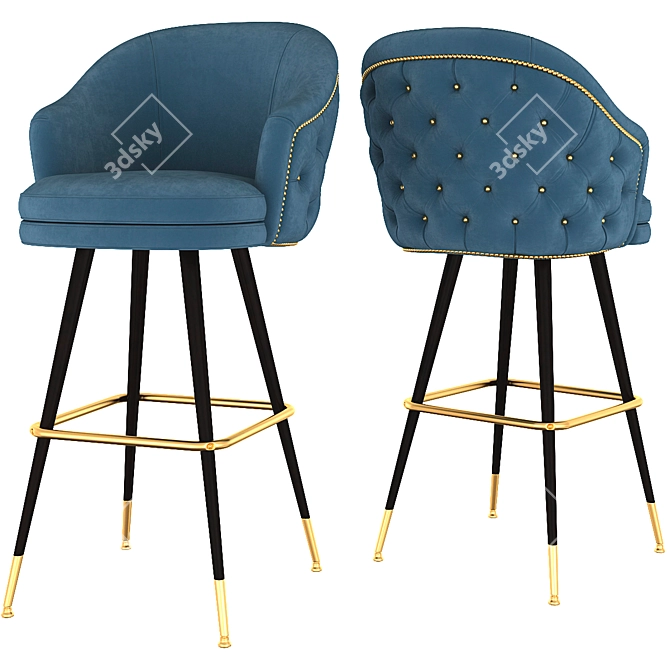 Stylish Deer Bar Chair 3D model image 2