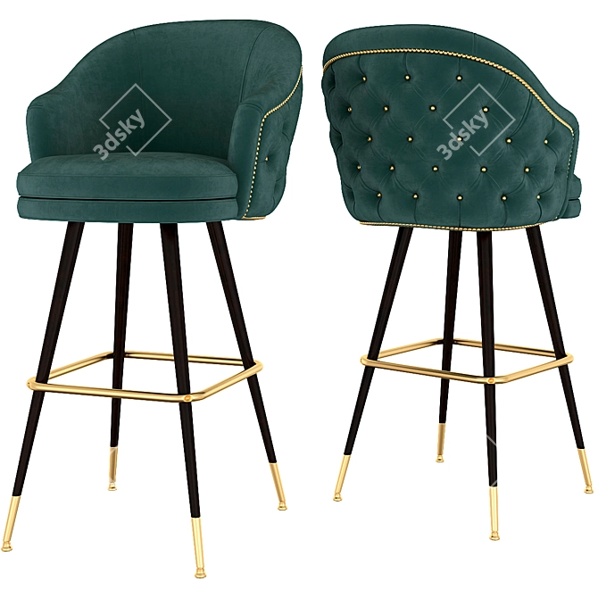 Stylish Deer Bar Chair 3D model image 3