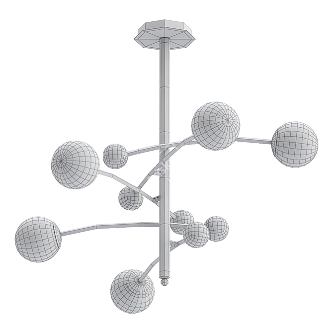 Elegant Lian Design Lamp 3D model image 2