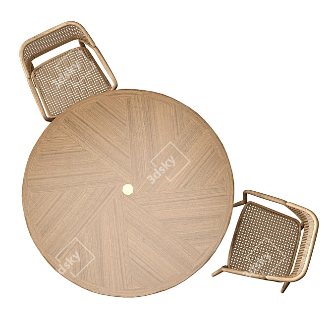 Boho Chic Dining Set - Roche Bobois Girasol 3D model image 2