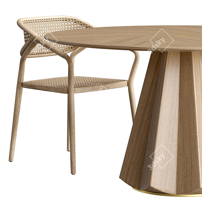 Boho Chic Dining Set - Roche Bobois Girasol 3D model image 6