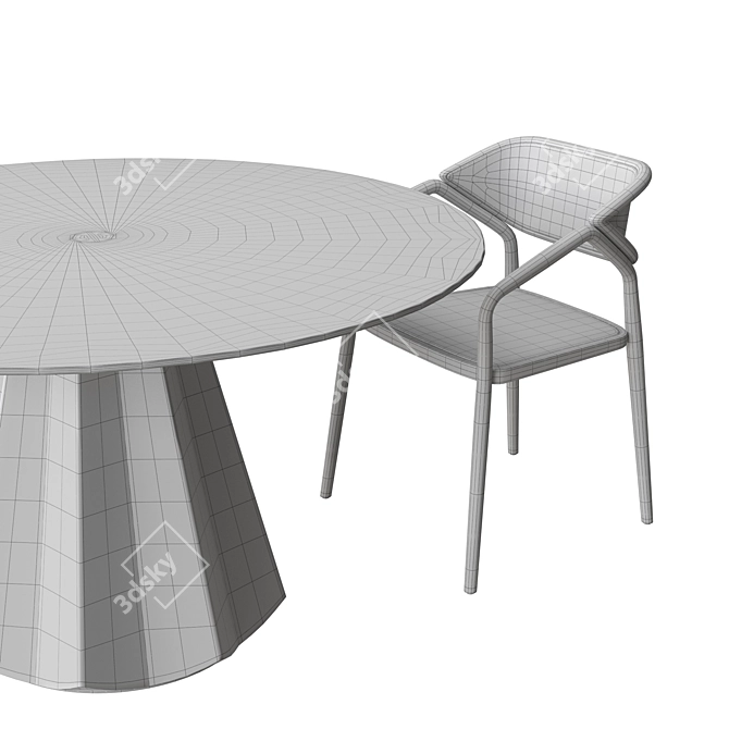 Boho Chic Dining Set - Roche Bobois Girasol 3D model image 7