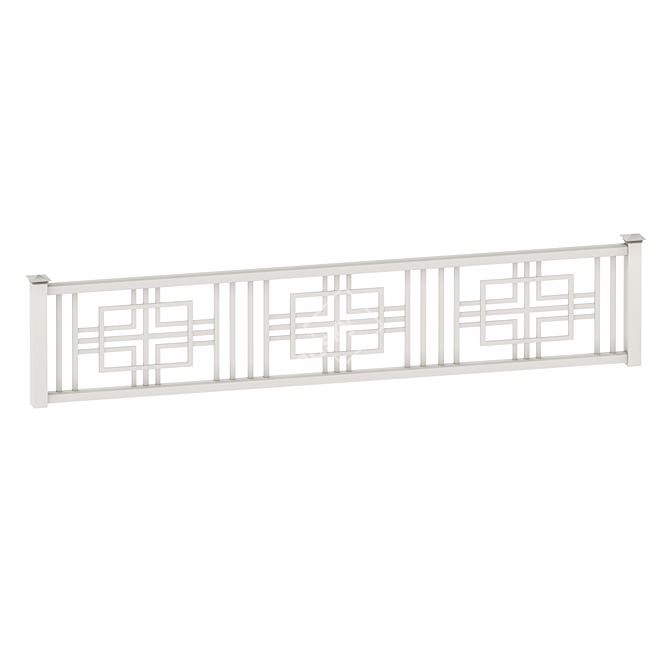 Versatile PVC Fence for Various Spaces 3D model image 3