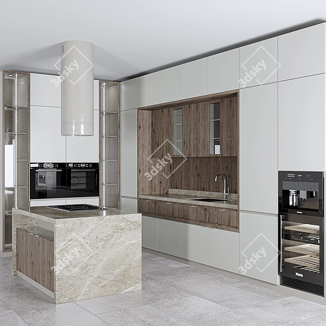 Modern Kitchen Design 2015 3D model image 1