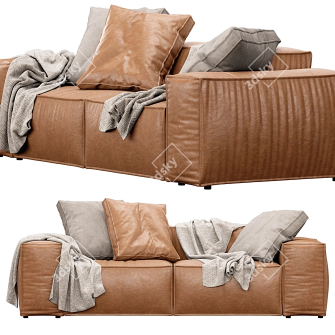 Blanche Melia Sofa: Stylish Comfort 3D model image 5