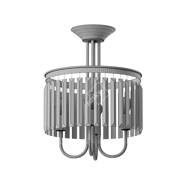 Elegant Narcissa Chandelier 3D model image 2