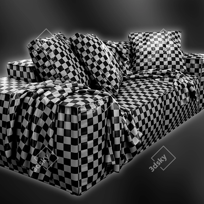 Blanche Melia Sofa: Contemporary Elegance 3D model image 7