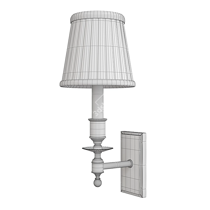 Elegant Ludlow Sconce 3D model image 2