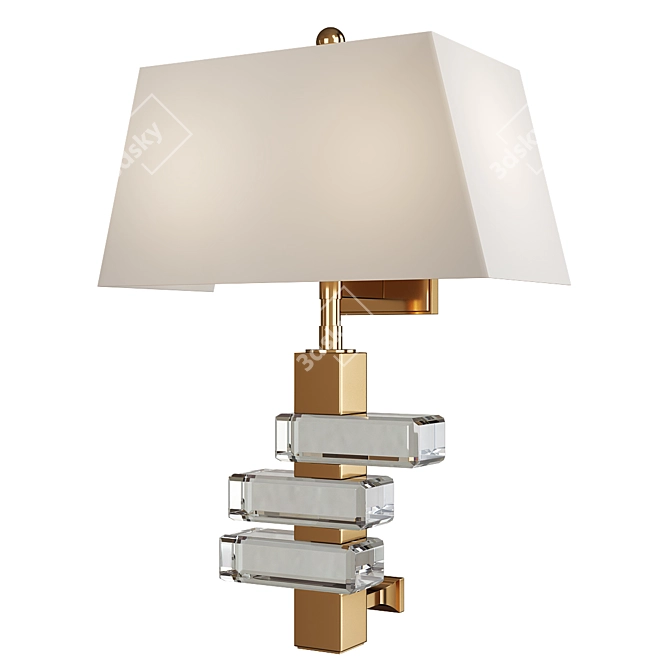 Elegant Moreau Large Sconce 3D model image 1