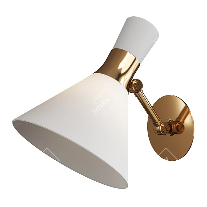 Liam Small Articulating Sconce: Sleek and Versatile Lighting Solution 3D model image 1