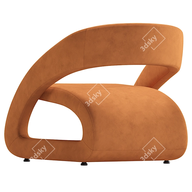 Elegant Smile Chair: The Perfect Blend of Comfort and Style 3D model image 2